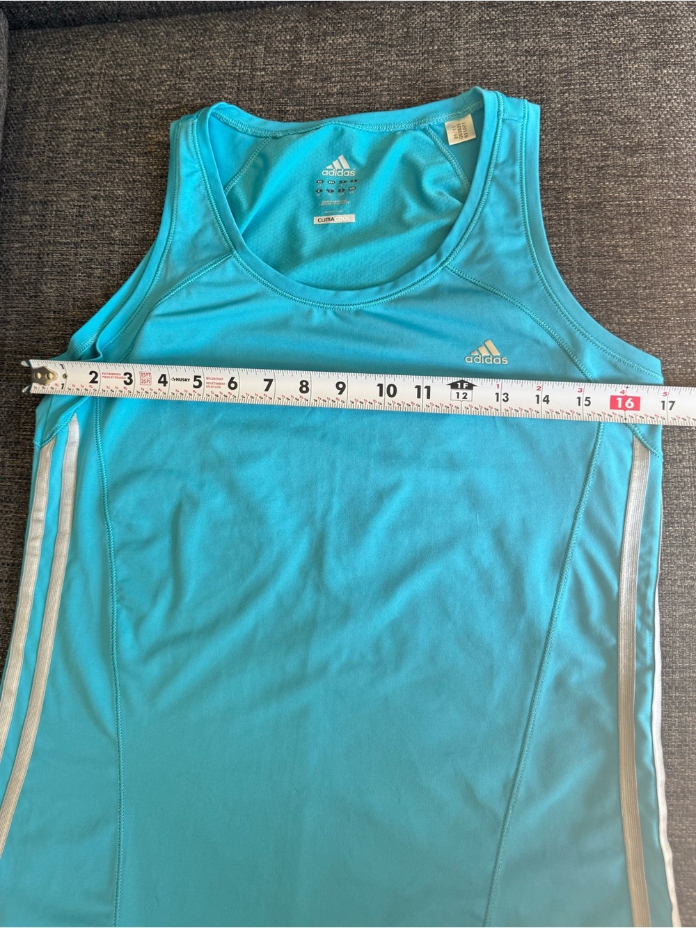Blue Adidas Climacool Workout Tank Top With Racerback - Picture 9 of 11